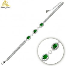 Gümüş Zirkon Taşlı Bilezik / Bileklik